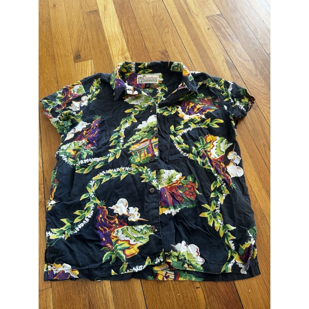 Pataloha Hawaiian Shirt 25th Anniversary Haleiwa Tropical Hawaii Women's Sz 4 SS